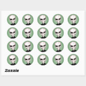 Autocollant gris Alien (Feuille)