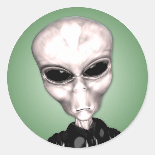 Autocollant gris Alien (Devant)