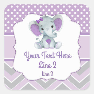 Autocollant gris pourpre personnalisable