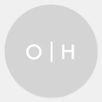 Autocollant gris simple | initiales/monogramme