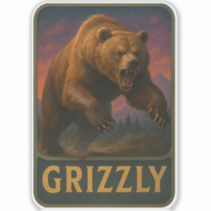 Autocollant Grizzly