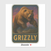 Autocollant Grizzly (Feuille)