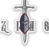 Autocollant Guerrier Chef Mentalité de Roi – Dirig (Recto)