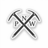 Autocollant hache à glace PNW (Recto)