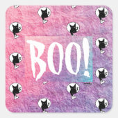 Autocollant Halloween Boo rose par Poet Adiela Ako (Devant)