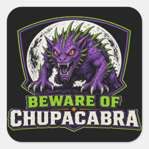 Autocollant Halloween Chupacabra Cryptide Attentio