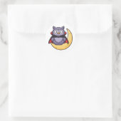 Autocollant Halloween de chouette vampire mignon (Sac)