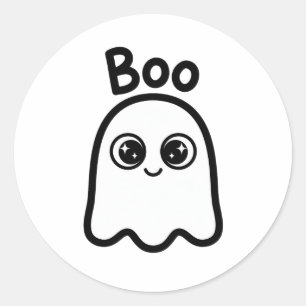 Autocollant Halloween de fantôme mignon