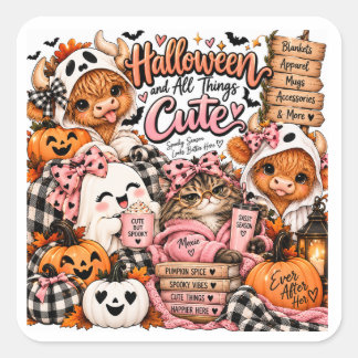 Autocollant Halloween et tout ce qui est mignon