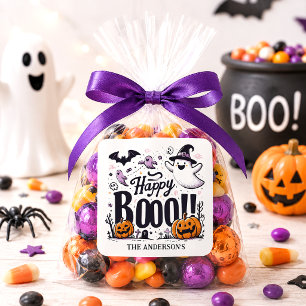Autocollant Halloween Fantôme Citrouille Mignon Bo
