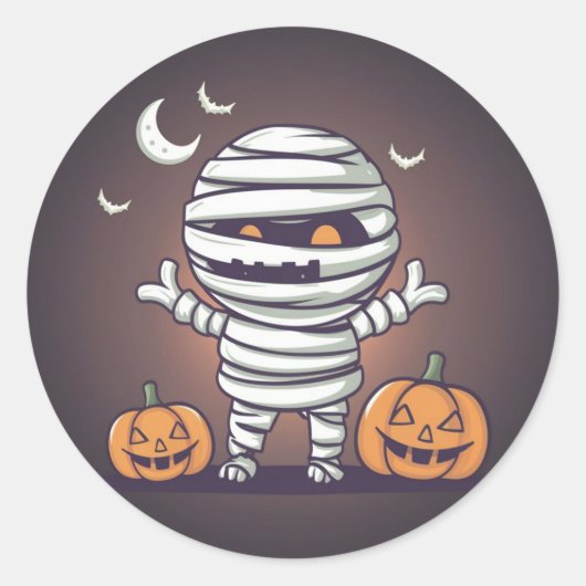 Autocollant Halloween Illustration de Maman Mignon (Devant)