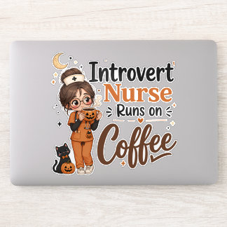 Autocollant Halloween Infirmière Introvertie Drôle