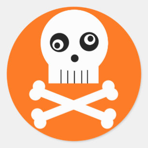 Autocollant Halloween Kooky Googley Eyed Skull