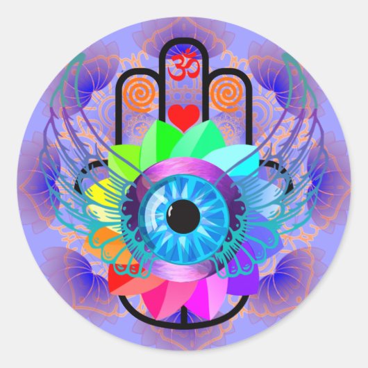 Autocollant Hamsa de guérison (Devant)