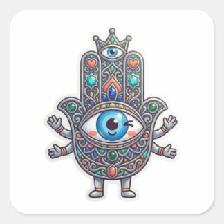Autocollant Hamsa Mignon Marocain Amazigh Kawaii M