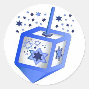 Autocollant Hanoukka Dreidel