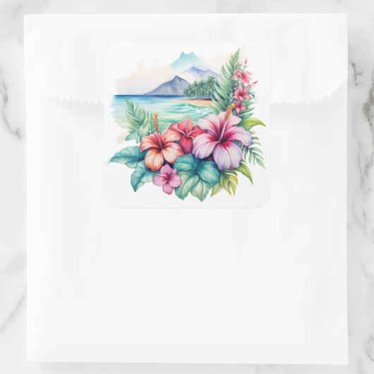 Autocollant hawaïen (Sac)