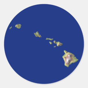 Autocollant Hawaii Map