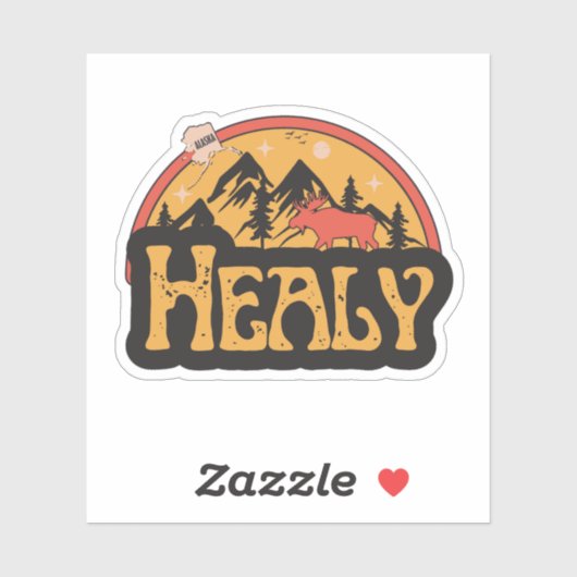 Autocollant Healy, Alaska (Feuille)