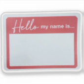 Autocollant Hello My Name Is (Devant)