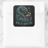 Autocollant Here Be Monsters (Sac)