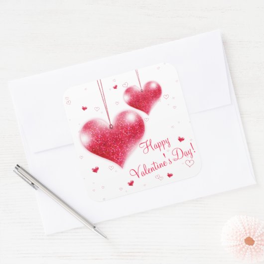 Autocollant Heureuse Sainte-Valentin (Enveloppe)