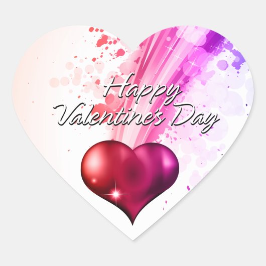 Autocollant Heureuse Sainte-Valentin 6 (Devant)