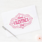 Autocollant Heureuse Sainte-Valentin Oval (Enveloppe)