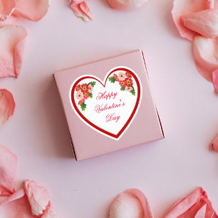 Autocollant Heureuse Sainte-Valentin personnalisé