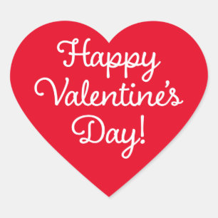 Autocollant Heureuse Sainte-Valentin Red Heart