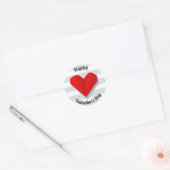 Autocollant Heureuse Sainte-Valentin Red Heart Ori (Enveloppe)