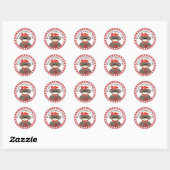autocollant Heureuse Sainte-Valentin sock singe (Feuille)