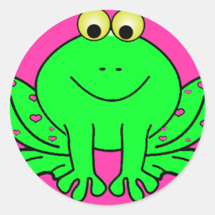 Autocollant heureux de grenouille