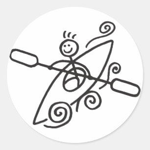 Autocollant heureux de kayak