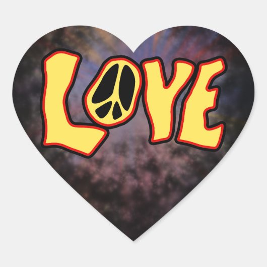 Autocollant Hippie Love (Devant)