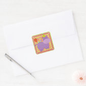 Autocollant Hippo Anniversaire (Enveloppe)
