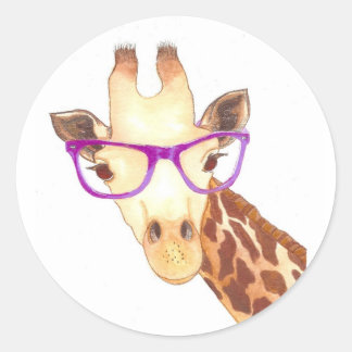Autocollant Hipster Giraffe