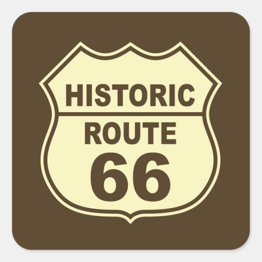 Autocollant historique Route 66 (Devant)