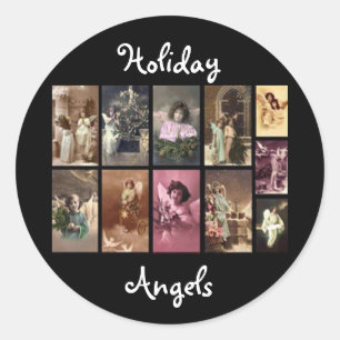 Autocollant Holiday Angels personnalisable