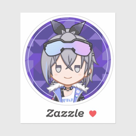 Autocollant Honkai Star Rail Chibi Silver Wolf (Feuille)