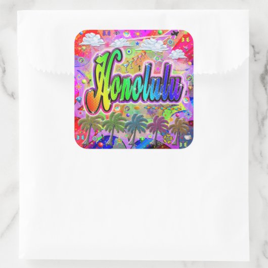 Autocollant Honolulu Vista Express (Sac)