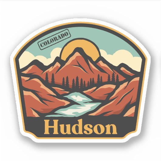 Autocollant Hudson, Colorado (Devant)