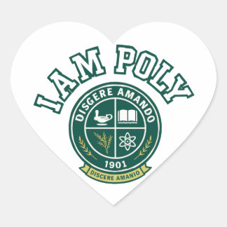 Autocollant I AM POLY Cœur Classique