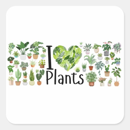 Autocollant I Heart Plants (Devant)