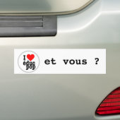 Autocollant I love educ pop / pour voiture (En voiture)