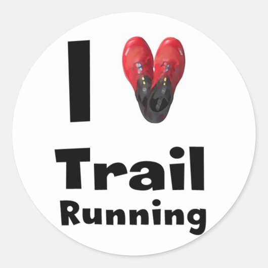 Autocollant « I love Trail Running " (Devant)