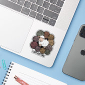 autocollant "I love tricot" (Ordinateur portable avec iPhone)