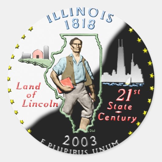 Autocollant Illinois (Devant)
