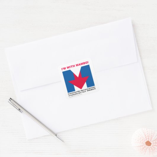 autocollant "I'm With Mambo" (Enveloppe)