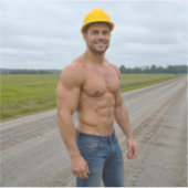 Autocollant Image N°1 de l'Ouvrier de Construction (Devant)